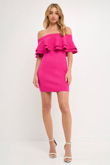 ENDLESS ROSE - Off The Shoulder Mini Dress - DRESSES available at Objectrare