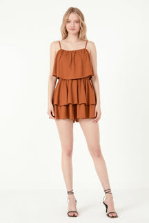 GREY LAB - Ruffled Knit Romper - ROMPERS available at Objectrare