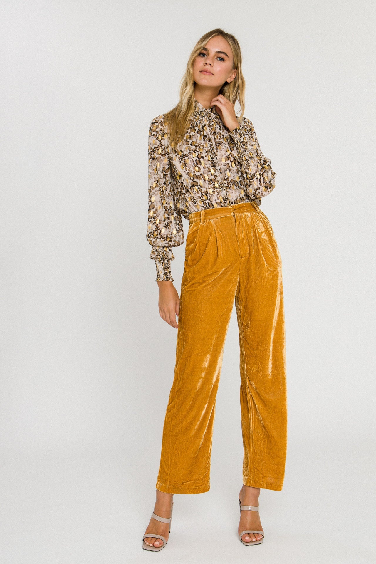 ENDLESS ROSE - Velvet Wide Leg Pants - PANTS available at Objectrare