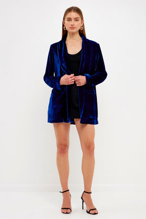 ENDLESS ROSE - Velvet Blazer - BLAZERS available at Objectrare