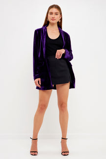 ENDLESS ROSE - Velvet Blazer - BLAZERS available at Objectrare