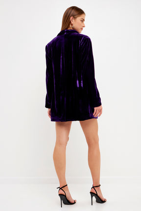 ENDLESS ROSE - Velvet Blazer - BLAZERS available at Objectrare