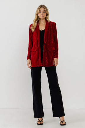 ENDLESS ROSE - Velvet Blazer - BLAZERS available at Objectrare