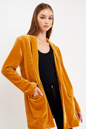 ENDLESS ROSE - Velvet Blazer - BLAZERS available at Objectrare