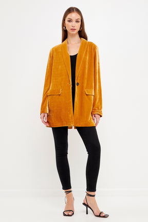 ENDLESS ROSE - Velvet Blazer - BLAZERS available at Objectrare