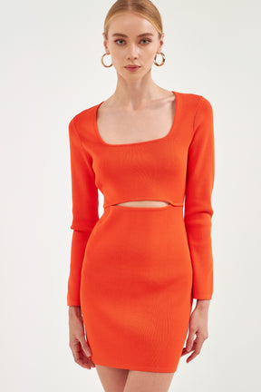 ENDLESS ROSE - Cut Out Detailed Bodycon Knit Dress - DRESSES available at Objectrare