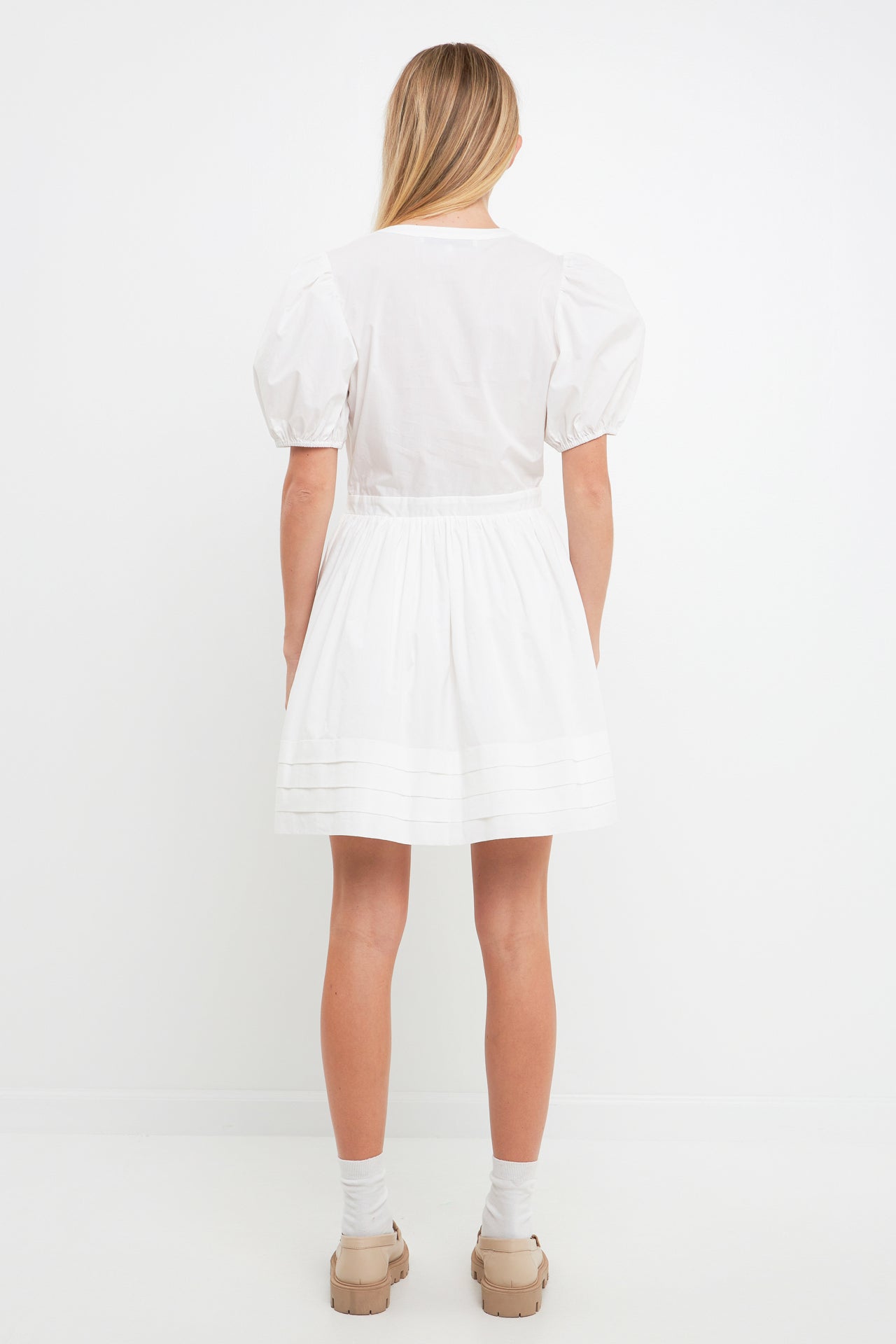ENGLISH FACTORY - Poplin Bib Fit & Flare Dress - DRESSES available at Objectrare