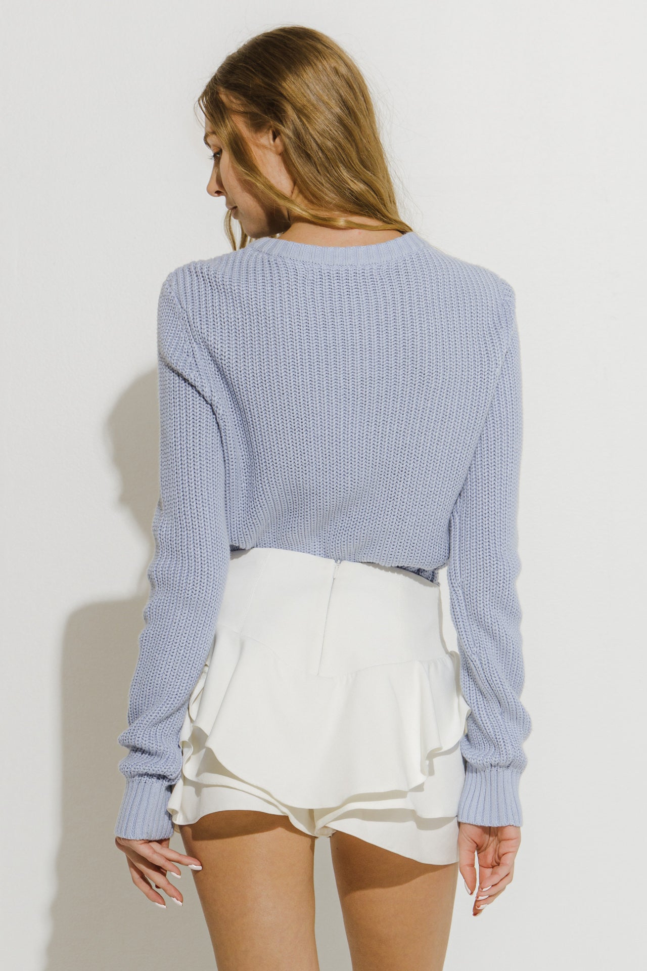 ENGLISH FACTORY - Flower Trim Over Front Sweater - SWEATERS & KNITS available at Objectrare