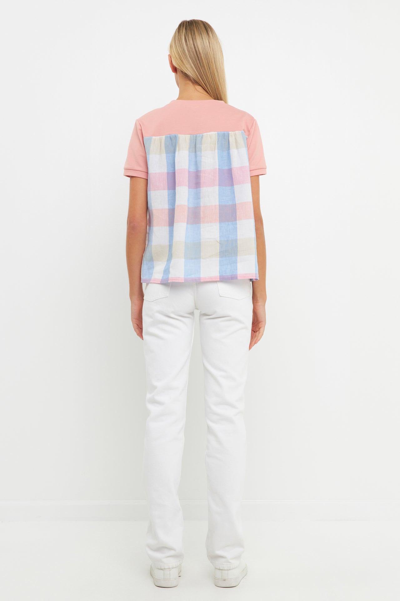 ENGLISH FACTORY - Gingham Combo Top - TOPS available at Objectrare