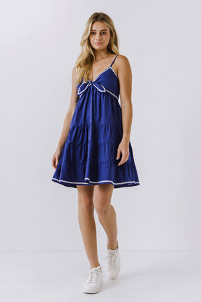 ENGLISH FACTORY - Ric Rac Tiered Dress - DRESSES available at Objectrare