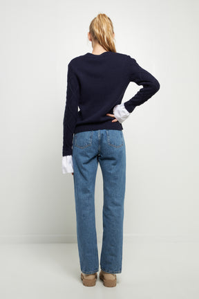 ENGLISH FACTORY - English Factory - Twisted Sweater Knit Top - TOPS available at Objectrare