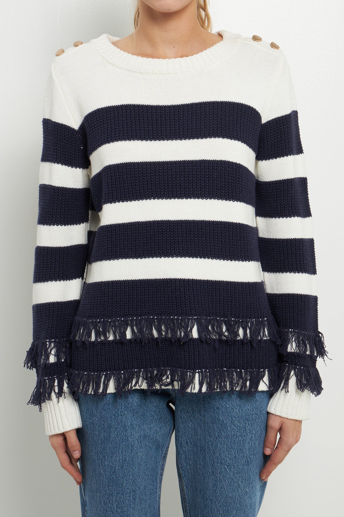 ENGLISH FACTORY - NAUTICAL KNIT SWEATER - SWEATERS & KNITS available at Objectrare