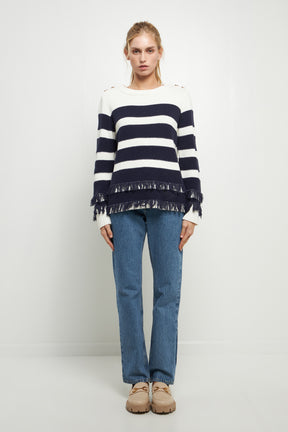ENGLISH FACTORY - NAUTICAL KNIT SWEATER - SWEATERS & KNITS available at Objectrare