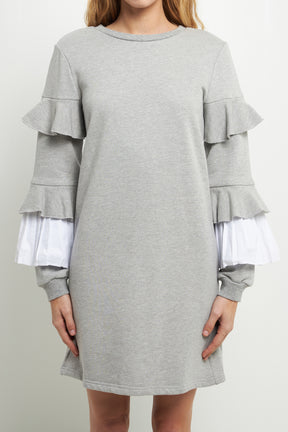 ENGLISH FACTORY - COMBO PLEAT SWEATER DRESS - DRESSES available at Objectrare