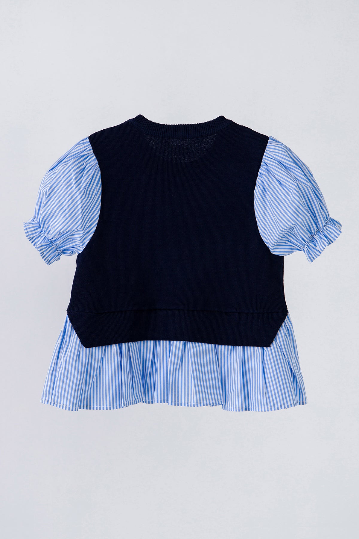 RECESS KIDS - Puff Sleeve Woven with Sweater - TOPS available at Objectrare