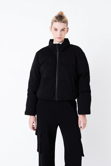 GREY LAB - Knit Puffer Jacket - OUTERWEAR available at Objectrare