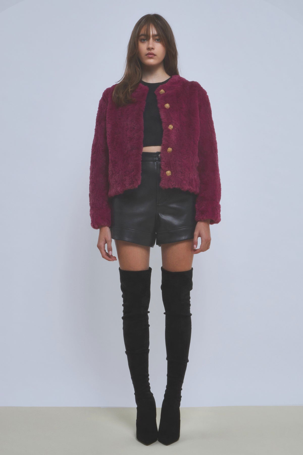 ENDLESS ROSE - Faux Fur Jacket - OUTERWEAR available at Objectrare