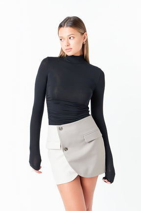 GREY LAB - Colorblock Mini Skirt - SKIRTS available at Objectrare