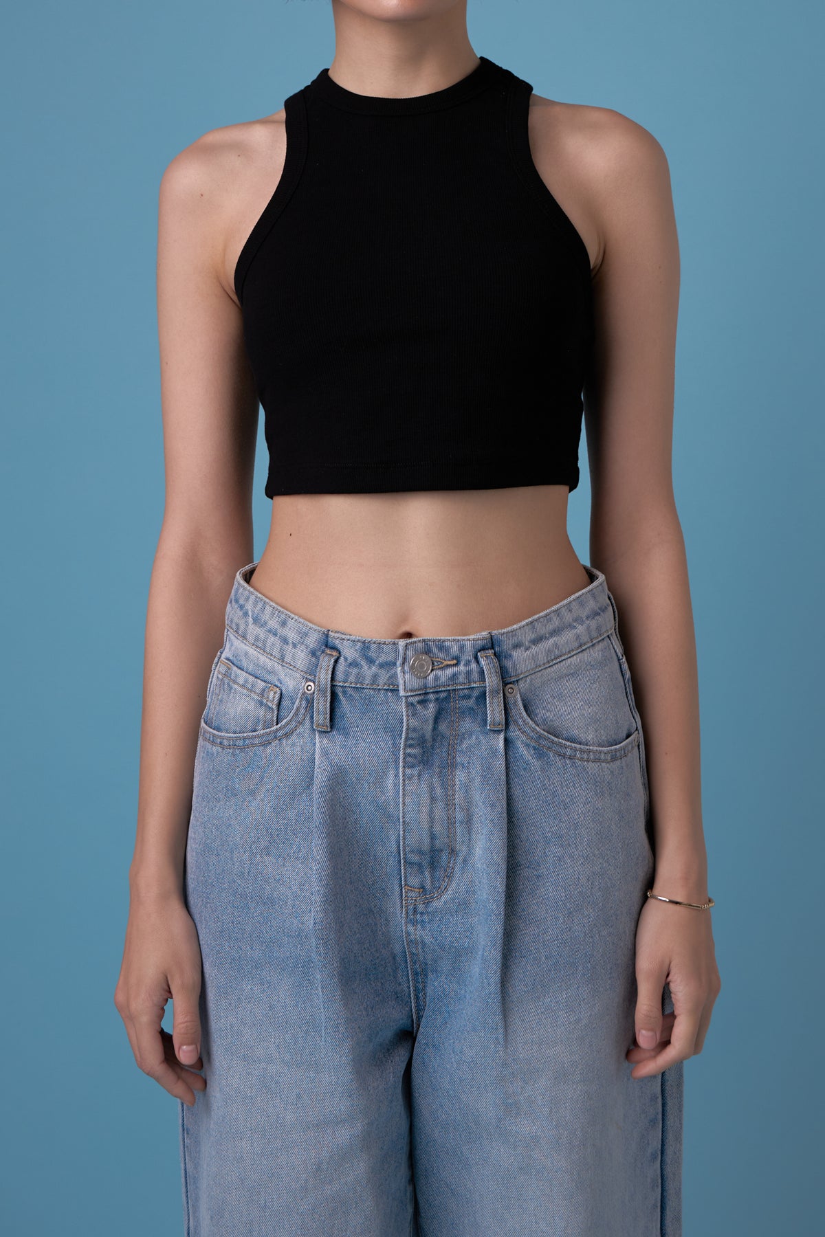 GREY LAB - Cropped Racerback Tank - CAMI TOPS & TANK available at Objectrare