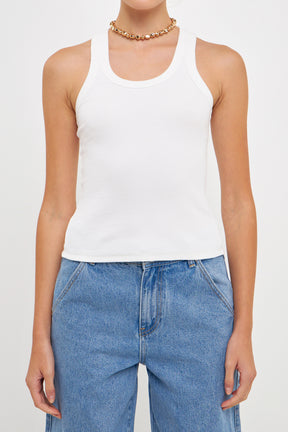 GREY LAB - Scoop Neck Tank Top - CAMI TOPS & TANK available at Objectrare