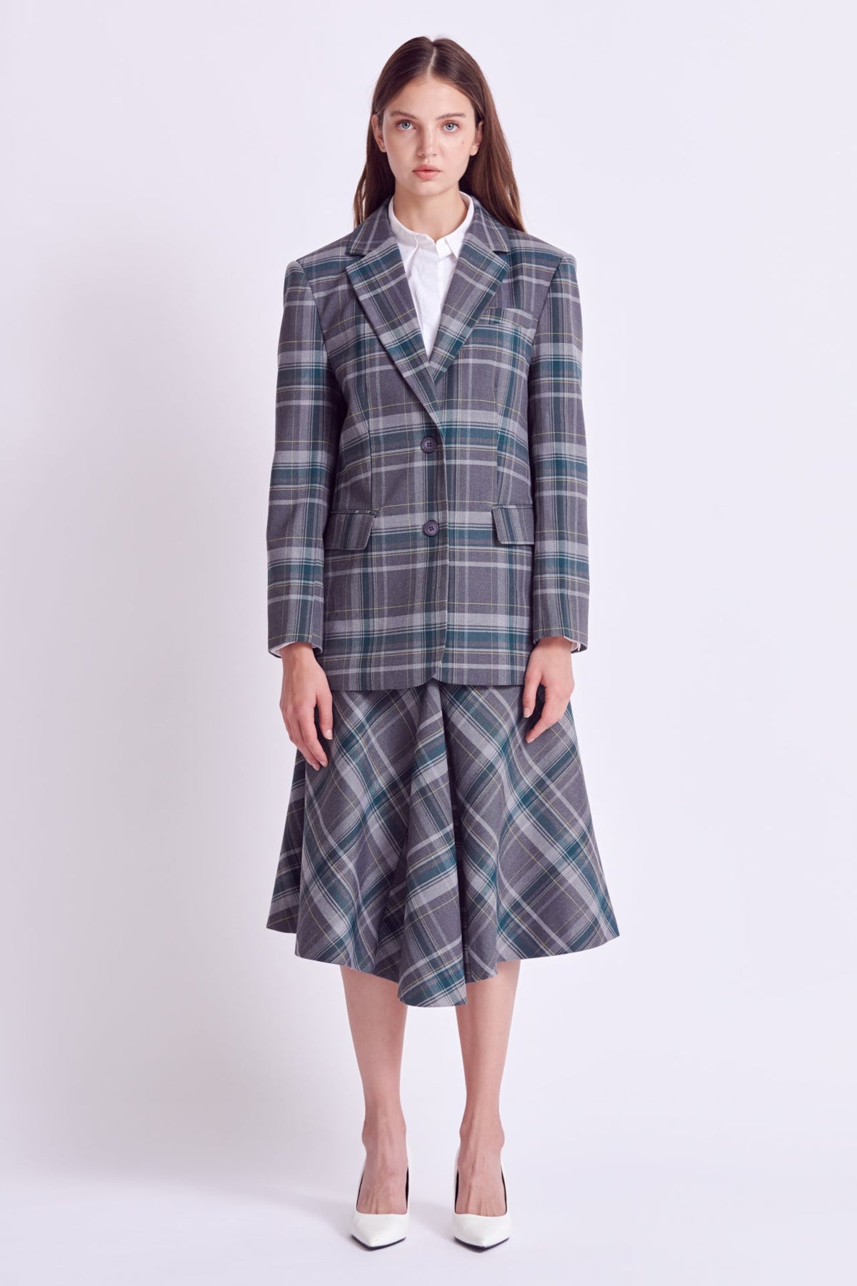 ENGLISH FACTORY - Plaid Blazer - BLAZERS available at Objectrare
