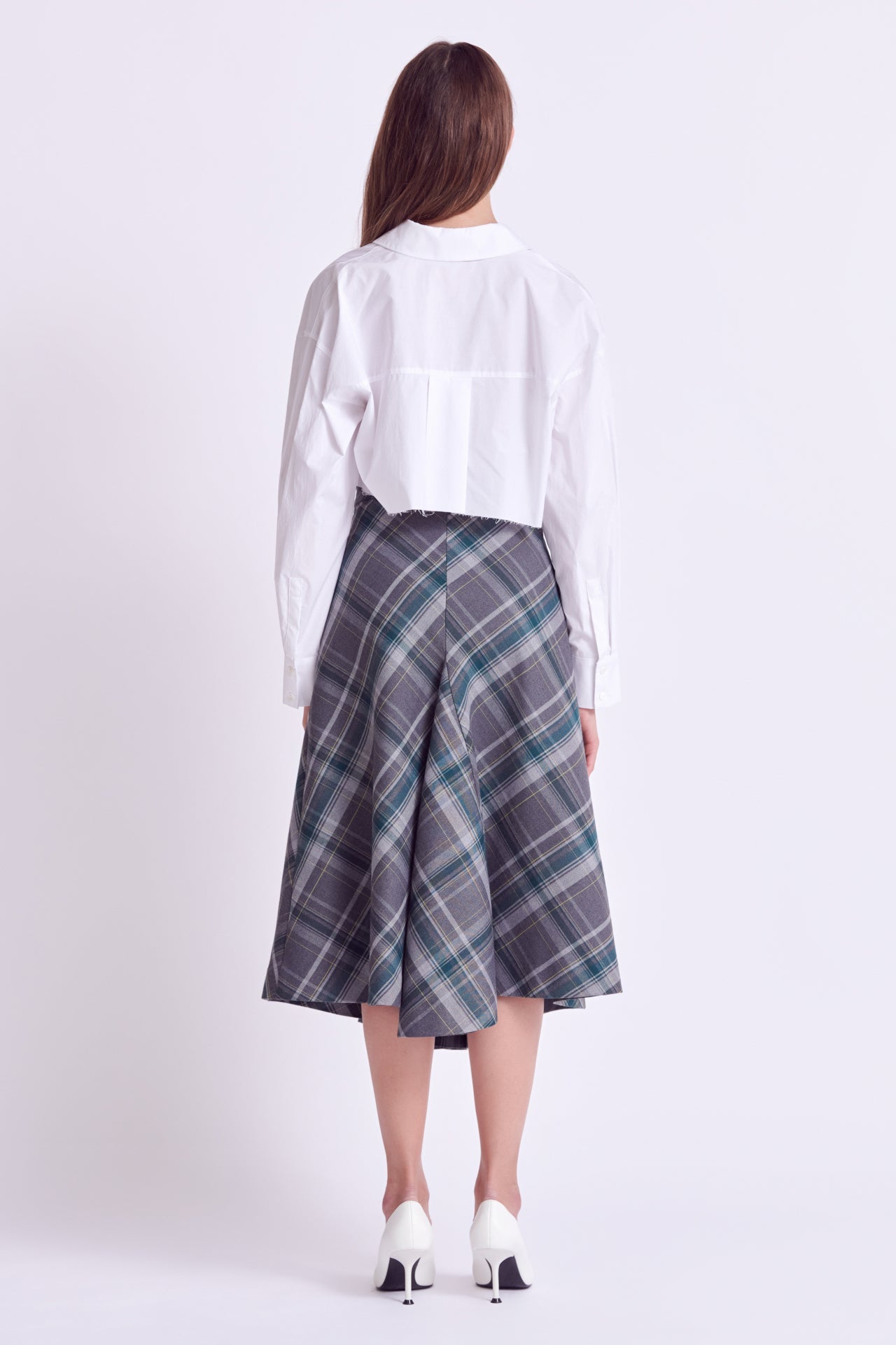 ENGLISH FACTORY - Plaid Midi A Line Skirt - SKIRTS available at Objectrare