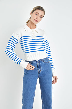ENGLISH FACTORY - Stripe Knit Top - TOPS available at Objectrare