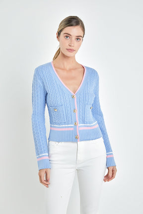 ENGLISH FACTORY - Knit Cardigan - TOPS available at Objectrare