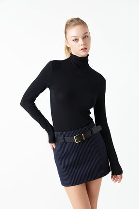 GREY LAB - Low Rise Striped Mini Sirt - SKIRTS available at Objectrare