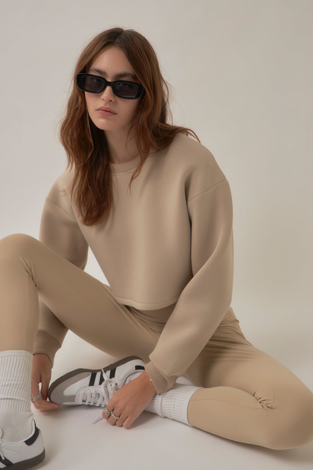 GREY LAB - Loungewear Cropped Sweatshirt - HOODIES & SWEATSHIRTS available at Objectrare