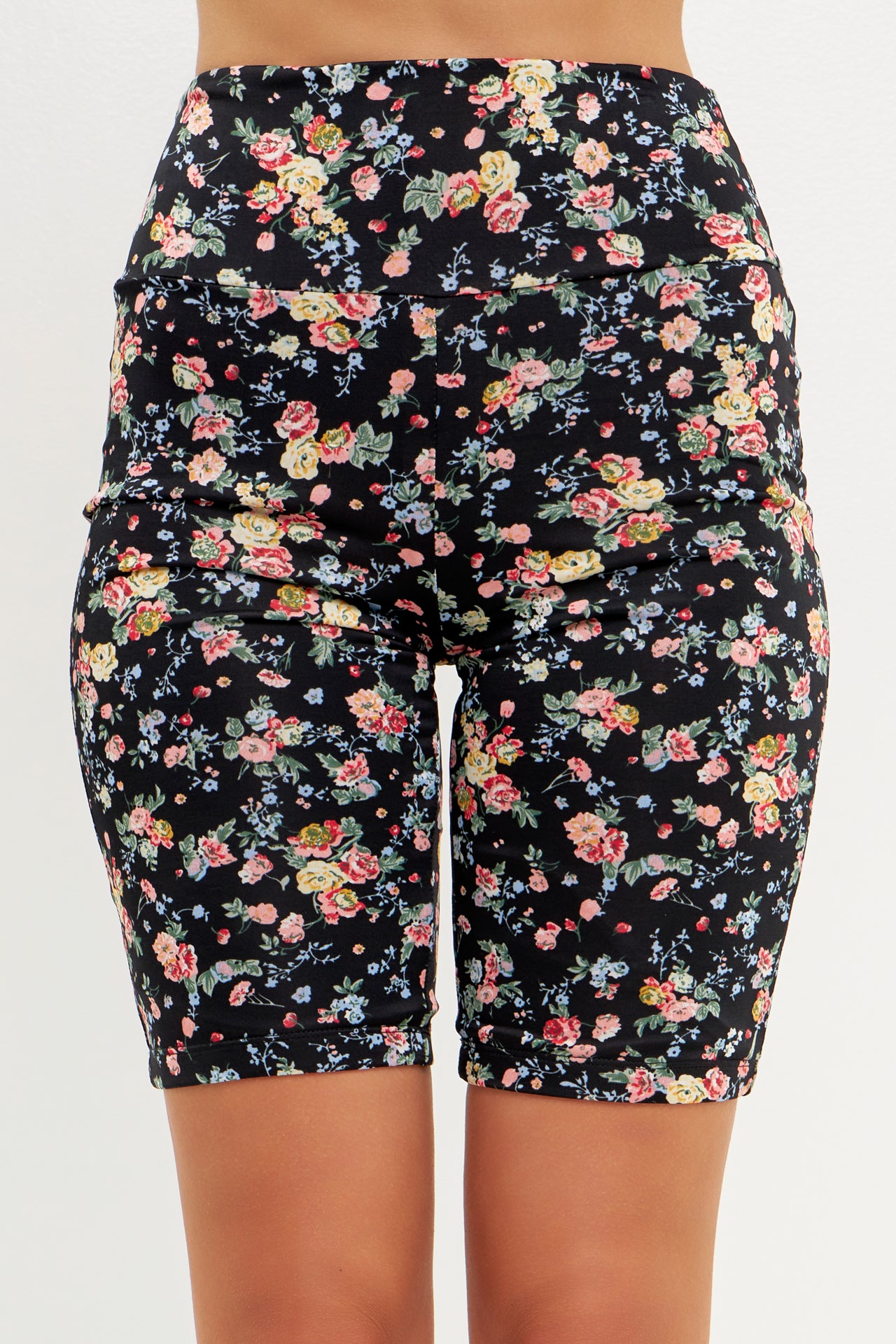 GREY LAB - Floral Print Bike Shorts - SHORTS available at Objectrare