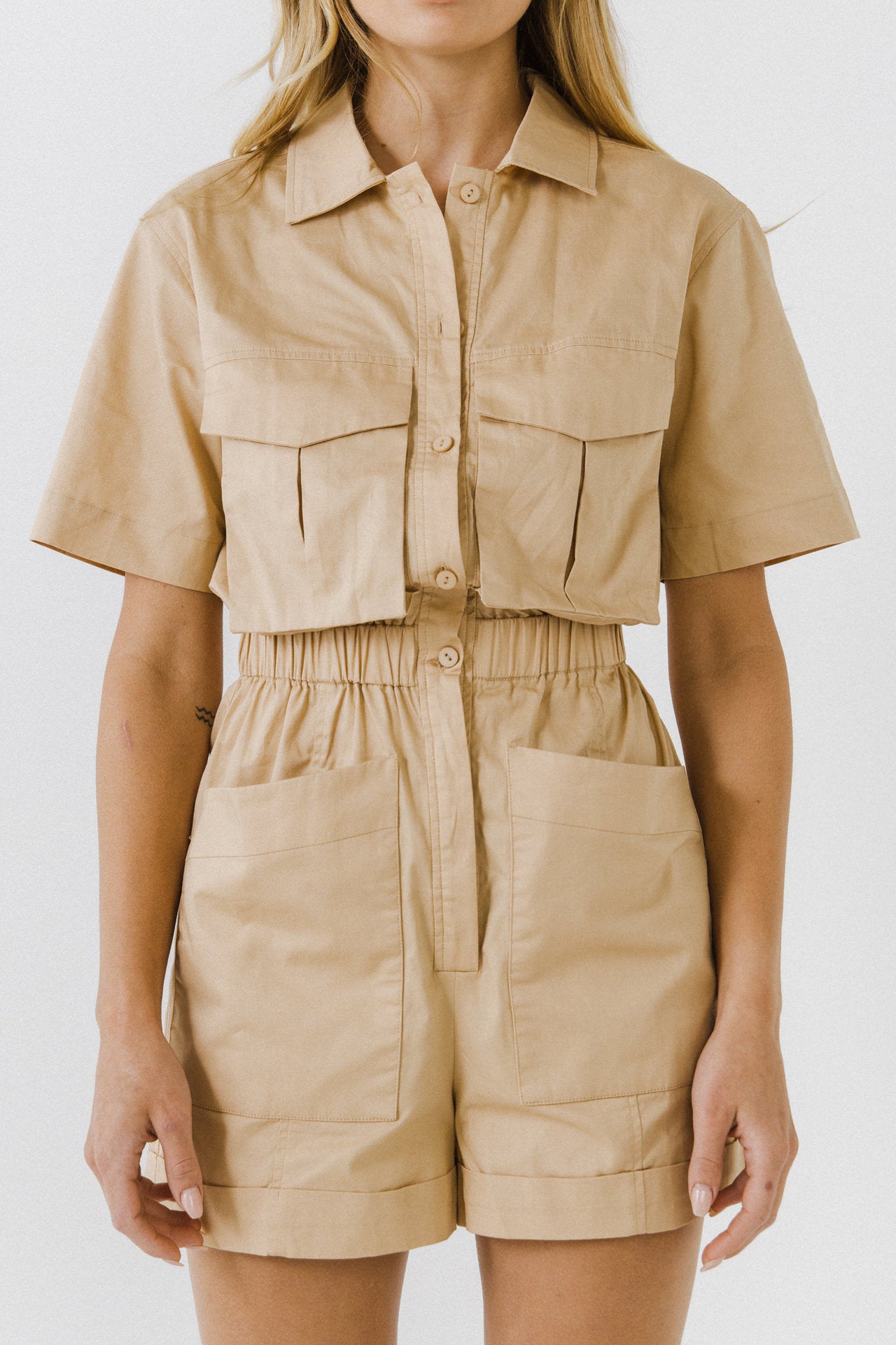 ENGLISH FACTORY - Utility Romper - ROMPERS available at Objectrare