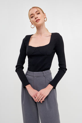 ENDLESS ROSE - Shoulder Padded Top - TOPS available at Objectrare