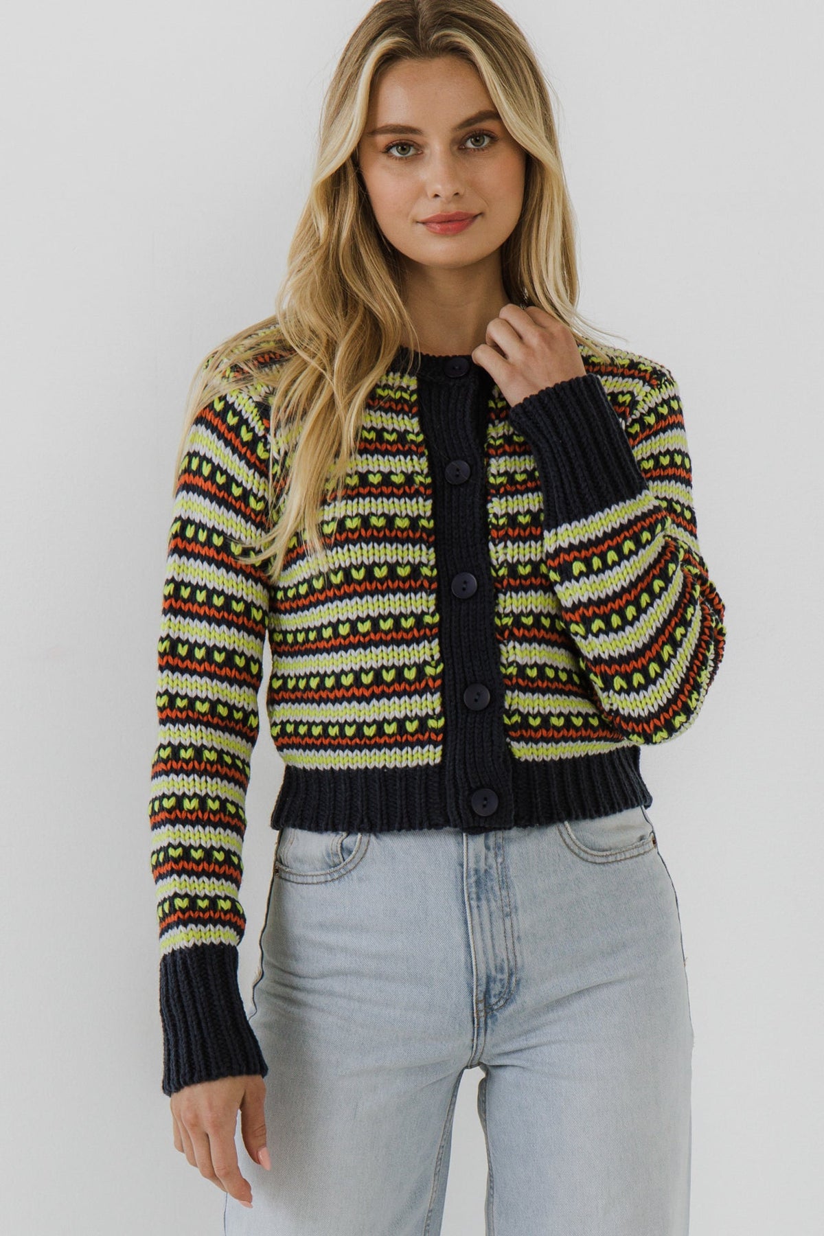 ENGLISH FACTORY - Multi Stripe Cardigan - SWEATERS & KNITS available at Objectrare