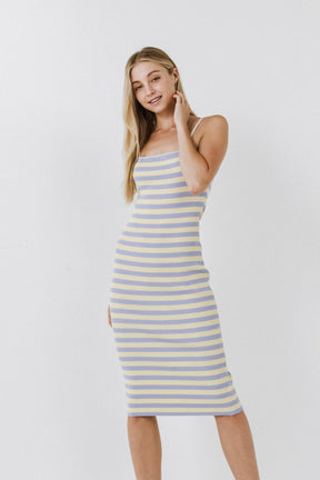 ENGLISH FACTORY - Striped Knit Dress - DRESSES available at Objectrare