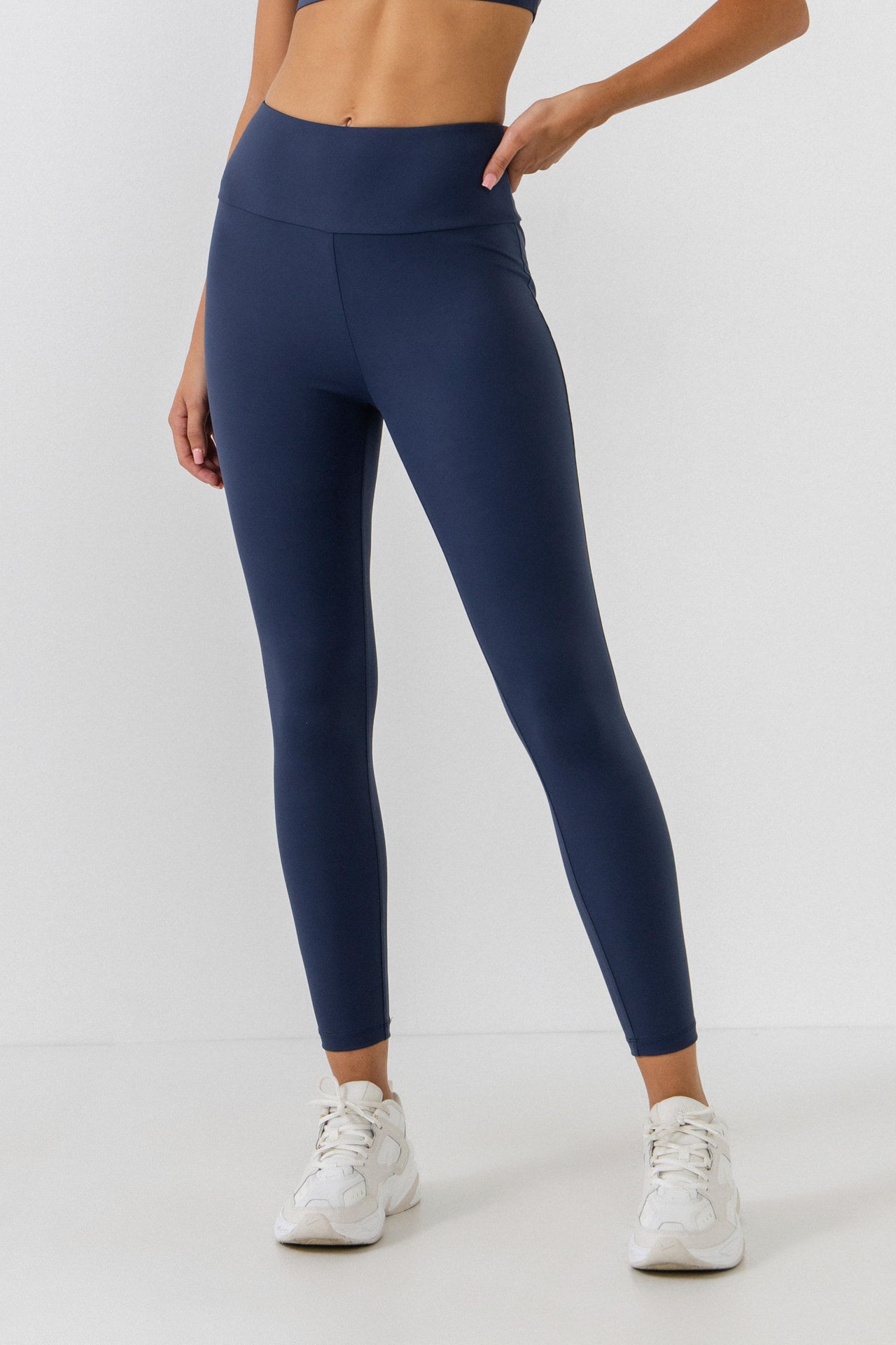 Finding Nirvana High Waist Legging In Navy Curves • Impressions Online  Boutique