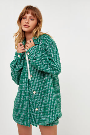 ENGLISH FACTORY - Tweed Shirt - SHIRTS & BLOUSES available at Objectrare