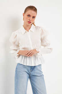 ENDLESS ROSE - Smocked Blouse - TOPS available at Objectrare