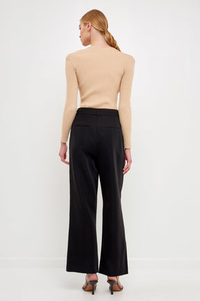 ENDLESS ROSE - Fitted Knit Top - SWEATERS & KNITS available at Objectrare