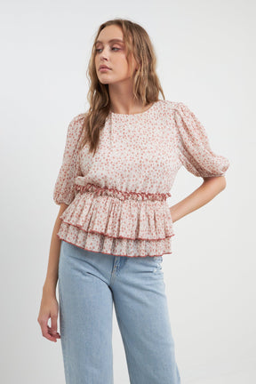 FREE THE ROSES - Pleated Floral Top - TOPS available at Objectrare