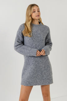 ENGLISH FACTORY - Long-Sleeved Sweater Dress - DRESSES available at Objectrare