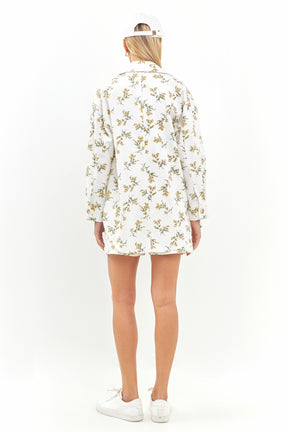 ENGLISH FACTORY - Floral Oversized Shirts Jacket - JACKETS available at Objectrare