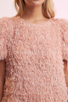 ENGLISH FACTORY - Fuzzy Feather Top - TOPS available at Objectrare