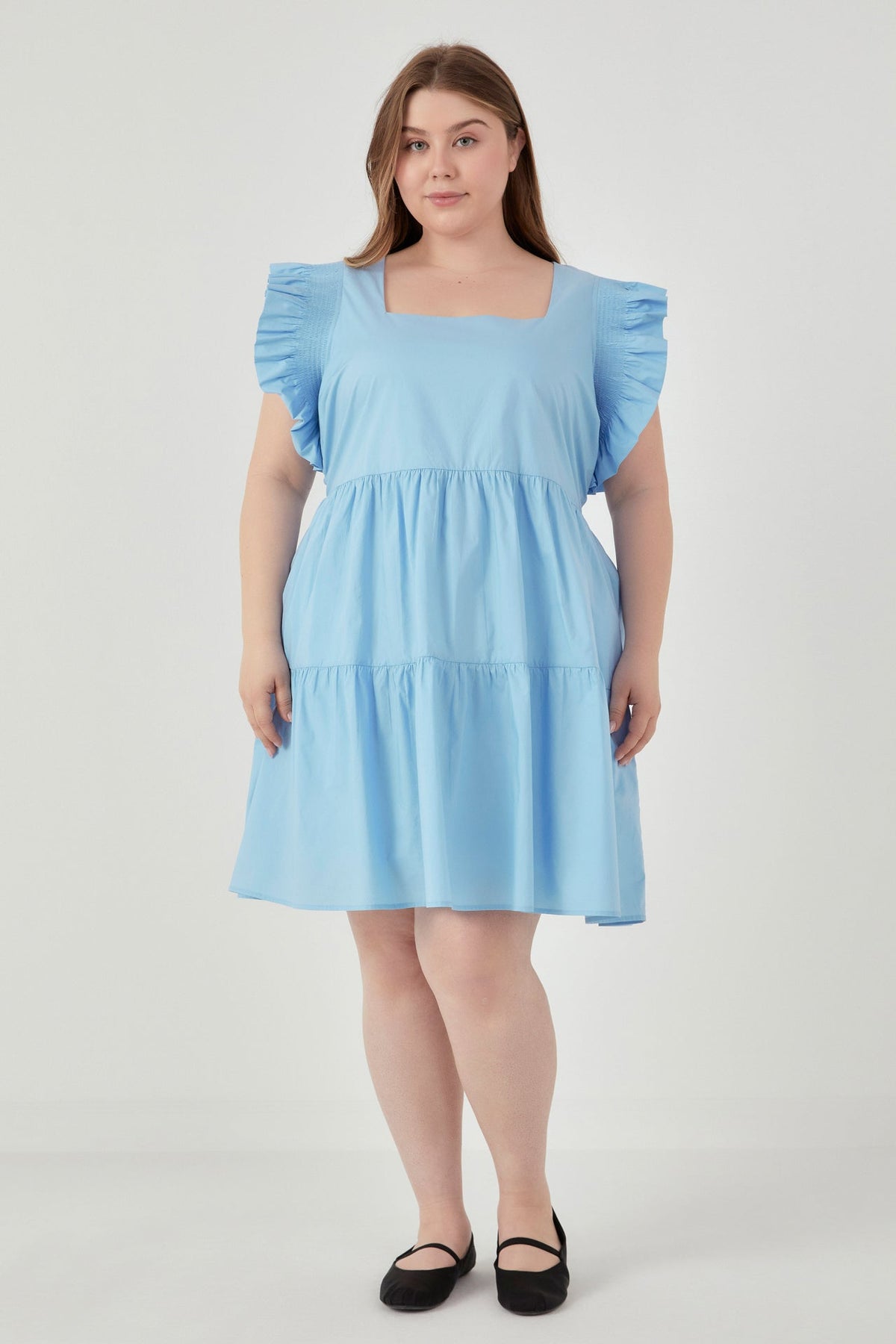 ENGLISH FACTORY - Ruffled Dreess with Smocking Detail - DRESSES available at Objectrare