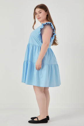ENGLISH FACTORY - Ruffled Dreess with Smocking Detail - DRESSES available at Objectrare