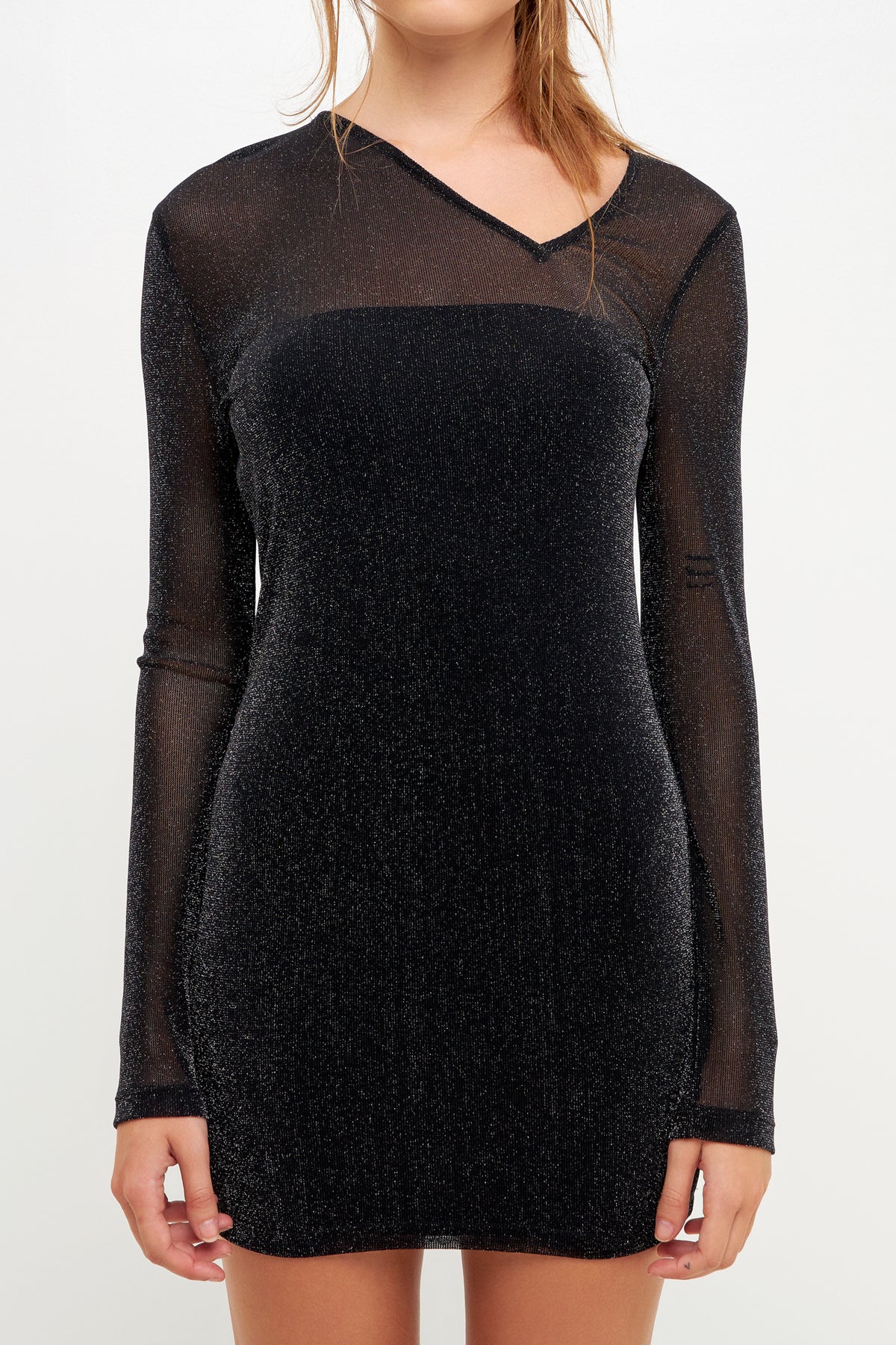 GREY LAB - Sparkly Mini Dress with Cut out Detail - DRESSES available at Objectrare