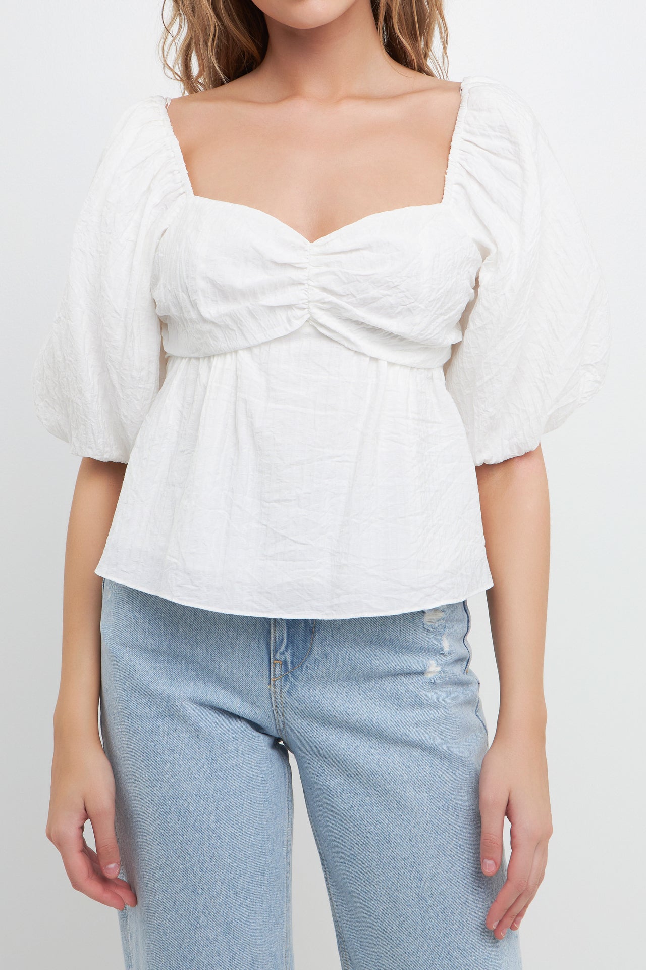 FREE THE ROSES - Textured Back Tied Top - TOPS available at Objectrare