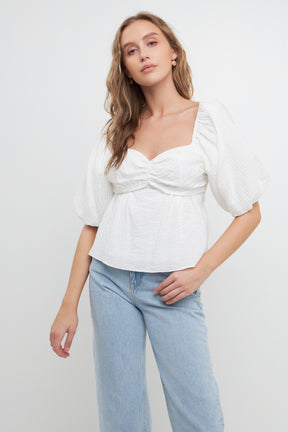 FREE THE ROSES - Textured Back Tied Top - TOPS available at Objectrare