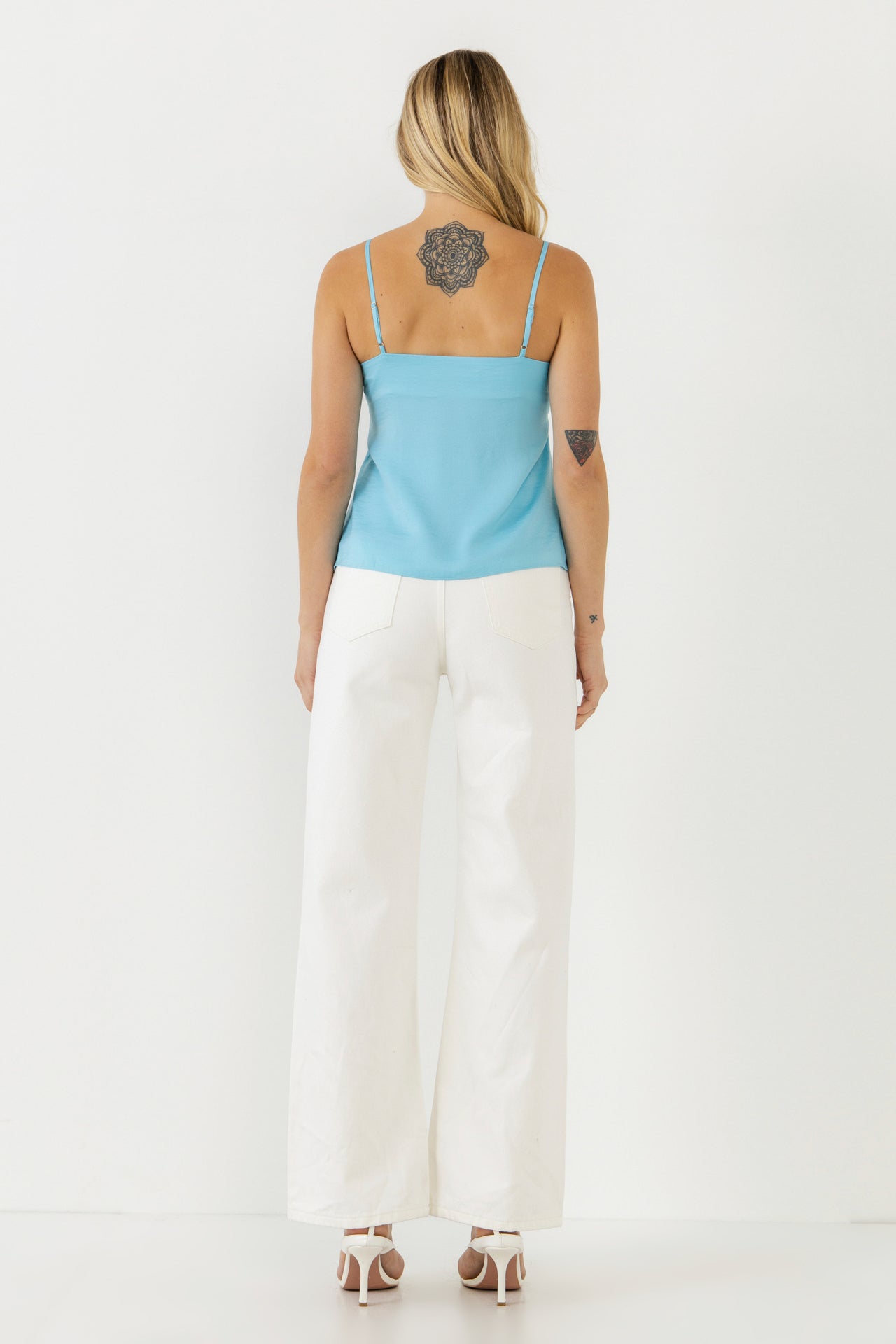 ENDLESS ROSE - Satin Effect Knotted Top - CAMI TOPS & TANK available at Objectrare