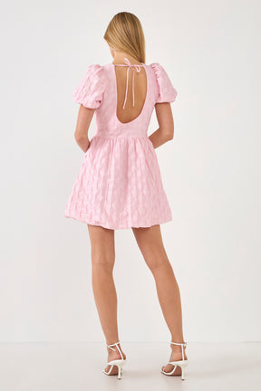 ENGLISH FACTORY - Textured Balloon Mini Dress - DRESSES available at Objectrare